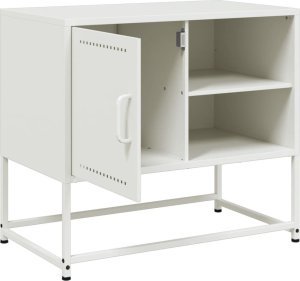 vidaXL Szafka pod telewizor, oliwkowa, 100,5x39x60,5 cm, stalowa 10