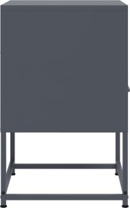 vidaXL Szafki nocne, 2 szt., antracytowe, 36x39x60,5 cm, stal 7