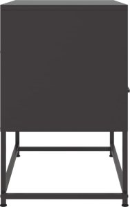 vidaXL Szafka pod telewizor, czarna, 68x39x60,5 cm, stalowa 7