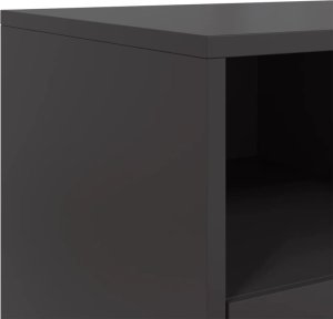 vidaXL Szafka pod telewizor, czarna, 68x39x60,5 cm, stalowa 10
