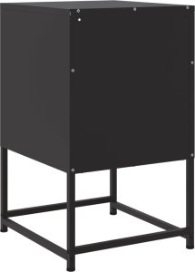 vidaXL Szafki nocne, czarne, 36x39x60,5 cm, stal 8