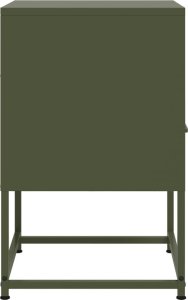 vidaXL Szafki nocne, 2 szt., oliwkowa zieleń, 36x39x60,5 cm, stal 7