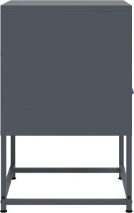 vidaXL Szafka nocna, antracytowa, 36x39x60,5 cm, stal 7