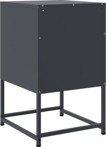 vidaXL Szafka nocna, antracytowa, 36x39x60,5 cm, stal 8