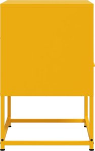 vidaXL Szafki nocne, 2 szt., musztardowe, 36x39x60,5 cm, stal 7