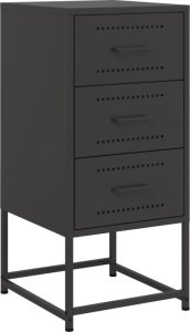 vidaXL Szafki nocne, 2 szt., czarne, 36x39x78 cm, stal 5