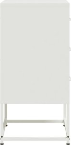 vidaXL Szafka nocna, biała, 36x39x78 cm, stal 7