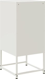 vidaXL Szafka nocna, biała, 36x39x78 cm, stal 8