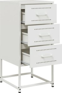 vidaXL Szafka nocna, biała, 36x39x78 cm, stal 9