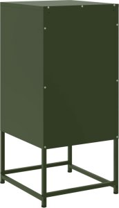 vidaXL Szafki nocne, 2 szt., oliwkowa zieleń, 36x39x78 cm, stal 8