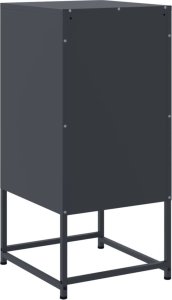 vidaXL Szafka nocna, antracytowa, 36x39x78 cm, stal 8