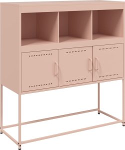 vidaXL Szafka, różowa, 100,5x39x107 cm, stal walcowana na zimno 2