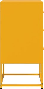 vidaXL Szafki nocne, 2 szt., musztardowe, 36x39x78 cm, stal 5