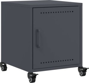 vidaXL Szafki nocne, 2 szt., antracytowe, 36x39x43,5 cm, stal 5