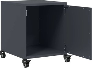 vidaXL Szafki nocne, 2 szt., antracytowe, 36x39x43,5 cm, stal 10