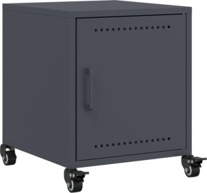 vidaXL Szafka nocna, antracytowa, 36x39x43,5 cm, stal 2