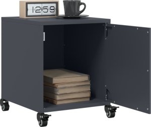 vidaXL Szafka nocna, antracytowa, 36x39x43,5 cm, stal 5