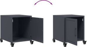 vidaXL Szafka nocna, antracytowa, 36x39x43,5 cm, stal 9