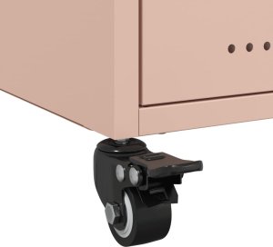 vidaXL Szafka nocna, różowa, 36x39x43,5 cm, stal 11