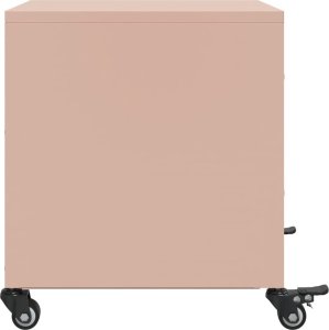 vidaXL Szafka nocna, różowa, 36x39x43,5 cm, stal 7