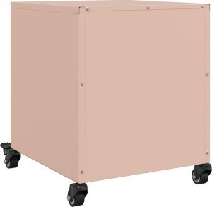 vidaXL Szafka nocna, różowa, 36x39x43,5 cm, stal 8