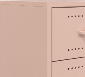 vidaXL Szafka nocna, różowa, 36x39x43,5 cm, stal 10