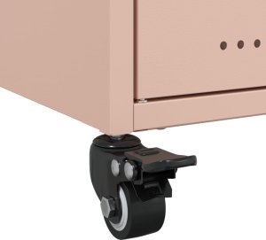 vidaXL Szafka RTV, różowa, 68x39x43,5 cm, stal walcowana na zimno 10