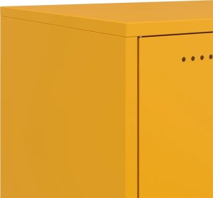 vidaXL Szafka pod telewizor, musztardowa, 100,5x39x43,5 cm, stalowa 11
