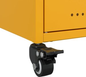 vidaXL Szafka pod telewizor, musztardowa, 100,5x39x43,5 cm, stalowa 12