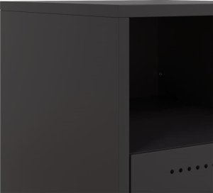 vidaXL Szafki nocne, 2 szt., czarne, 36x39x43,5 cm, stal 11
