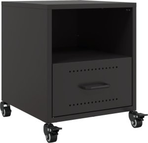 vidaXL Szafki nocne, 2 szt., czarne, 36x39x43,5 cm, stal 6