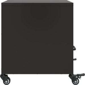 vidaXL Szafki nocne, 2 szt., czarne, 36x39x43,5 cm, stal 7