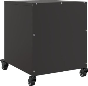 vidaXL Szafki nocne, 2 szt., czarne, 36x39x43,5 cm, stal 8