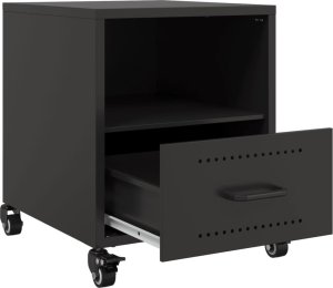 vidaXL Szafki nocne, 2 szt., czarne, 36x39x43,5 cm, stal 9