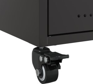 vidaXL Szafki nocne, 2 szt., czarne, 36x39x43,5 cm, stal 10