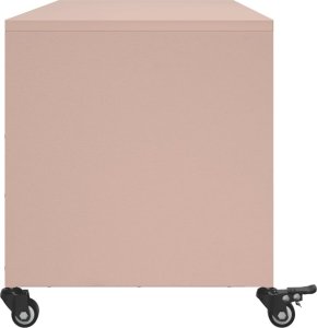 vidaXL Szafka RTV, różowa, 100,5x39x43,5 cm, stal walcowana na zimno 7