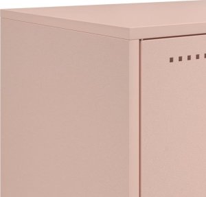 vidaXL Szafka RTV, różowa, 100,5x39x43,5 cm, stal walcowana na zimno 10
