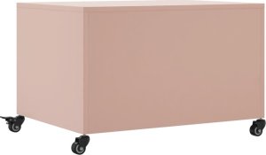 vidaXL Szafka RTV, różowa, 68x50x43,5 cm, stal walcowana na zimno 8