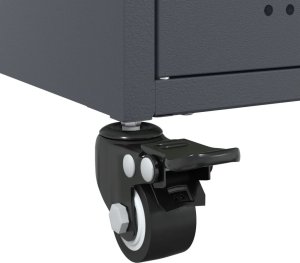 vidaXL Szafka nocna, antracytowa, 36x39x59 cm, stal 11