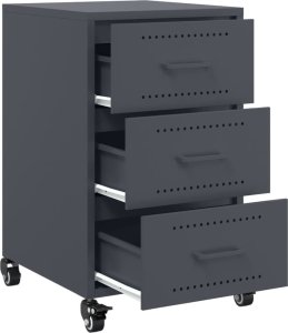 vidaXL Szafka nocna, antracytowa, 36x39x59 cm, stal 9