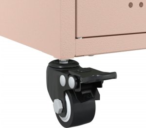 vidaXL Szafka nocna, różowa, 36x39x59 cm, stal 11