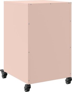 vidaXL Szafka nocna, różowa, 36x39x59 cm, stal 8