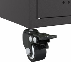 vidaXL Szafka nocna, czarna, 36x39x59 cm, stal 11