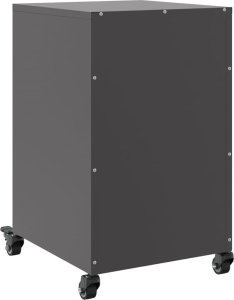 vidaXL Szafka nocna, czarna, 36x39x59 cm, stal 8