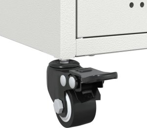 vidaXL Szafka nocna, biała, 36x39x59 cm, stal 11