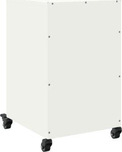 vidaXL Szafka nocna, biała, 36x39x59 cm, stal 8