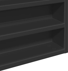 vidaXL Witryna czarna 100x8,5x50 cm 7