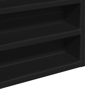 vidaXL Witryna, czarna, 60x8,5x58 cm, materiał drewnopochodny 7