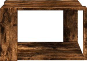 vidaXL Stolik kawowy, przydymiony dąb, 51,5x51,5x30 cm 4