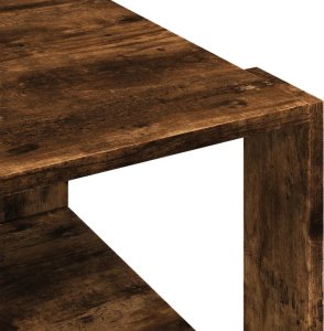 vidaXL Stolik kawowy, przydymiony dąb, 51,5x51,5x30 cm 7